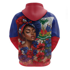 Haitian Princess Hoodie Cultural Pride Floral Art