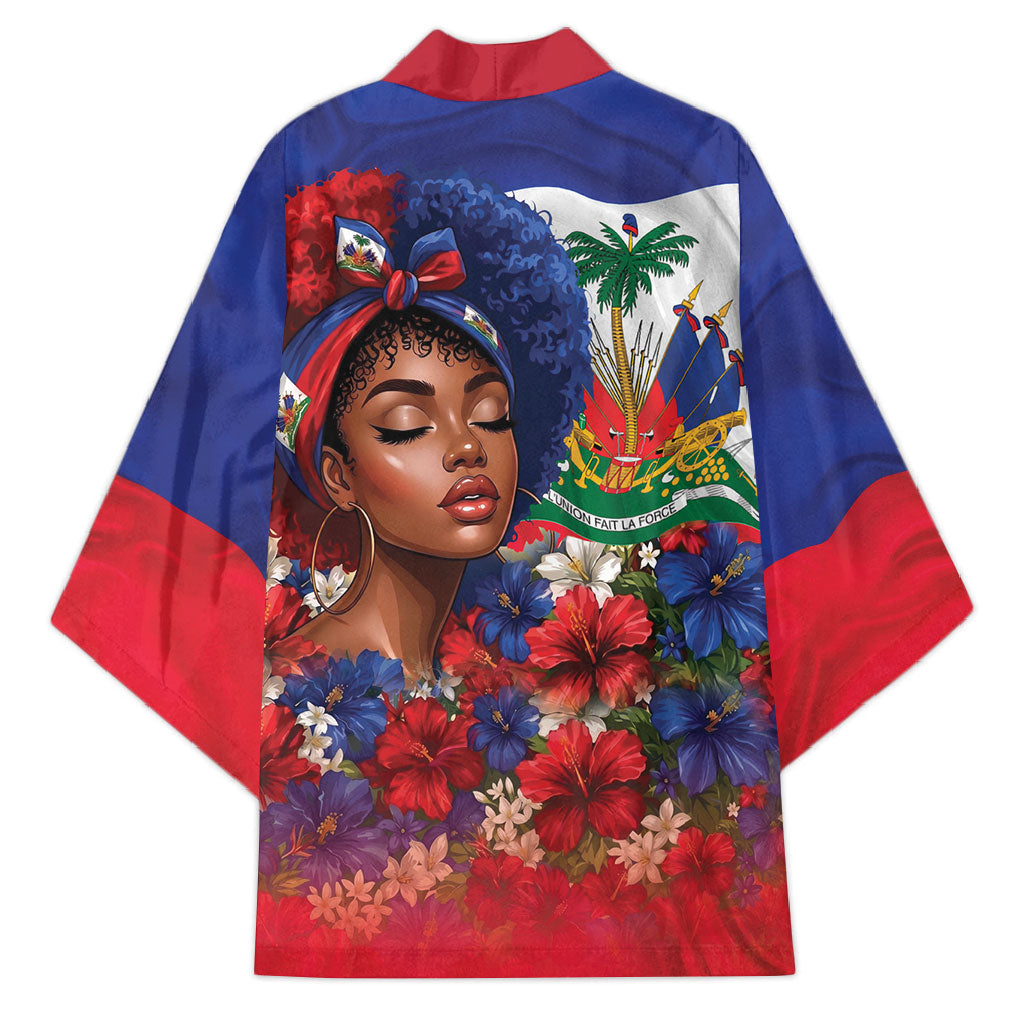 Haitian Princess Kimono Cultural Pride Floral Art