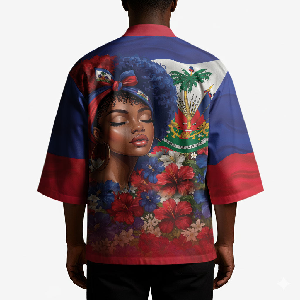 Haitian Princess Kimono Cultural Pride Floral Art