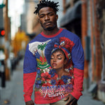 Haitian Princess Long Sleeve Shirt Cultural Pride Floral Art