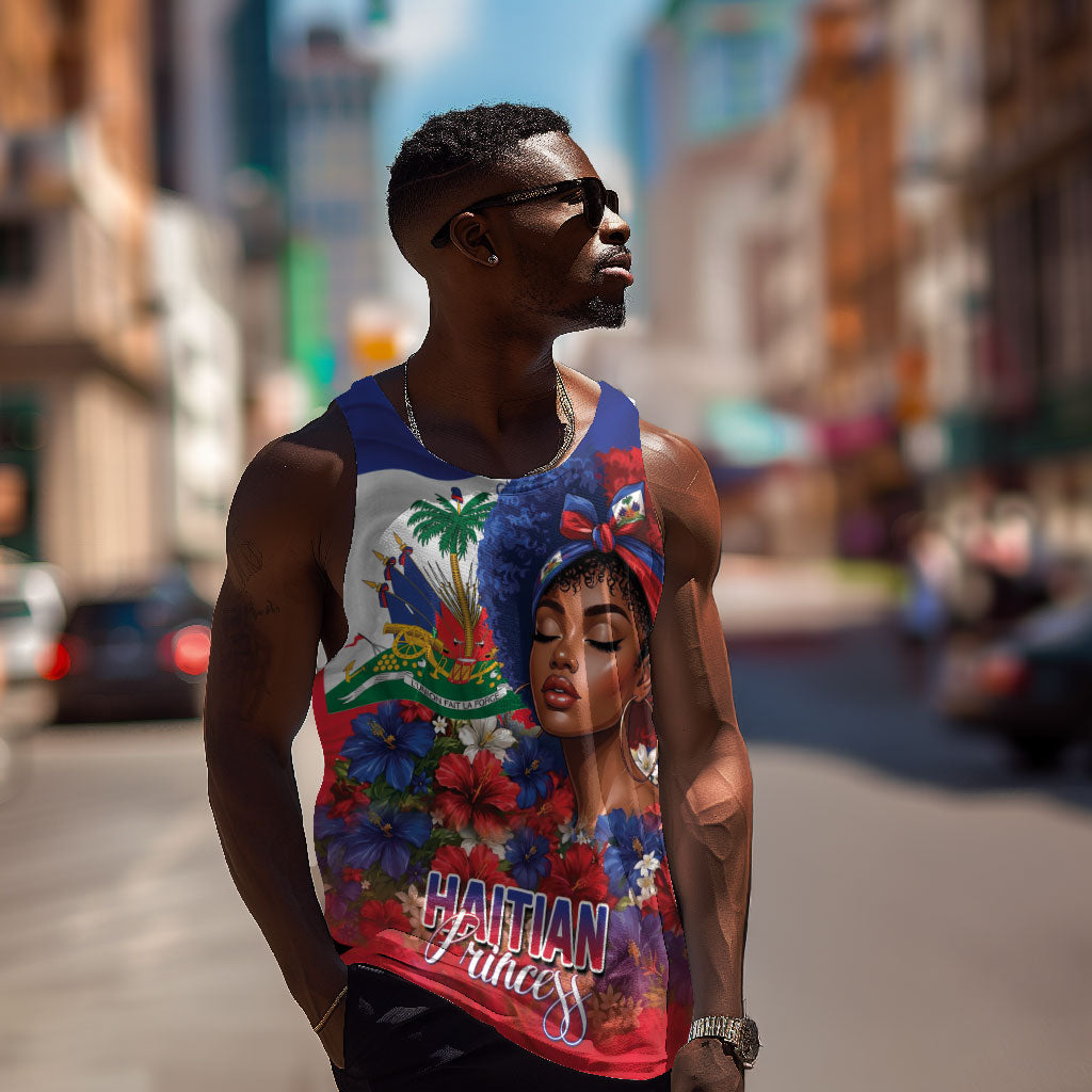 Haitian Princess Men Tank Top Cultural Pride Floral Art