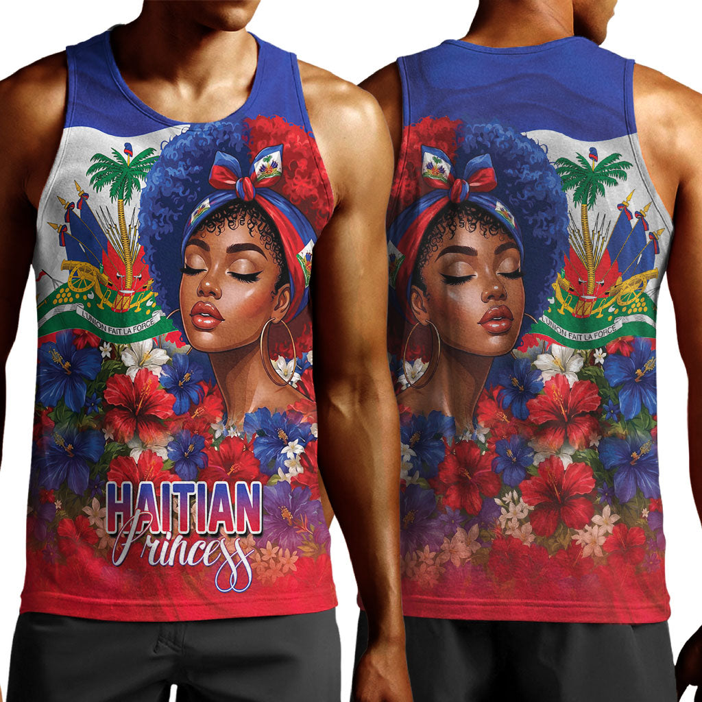 Haitian Princess Men Tank Top Cultural Pride Floral Art