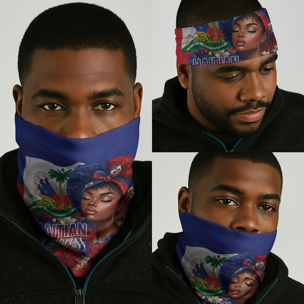 Haitian Princess Neck Gaiter Cultural Pride Floral Art
