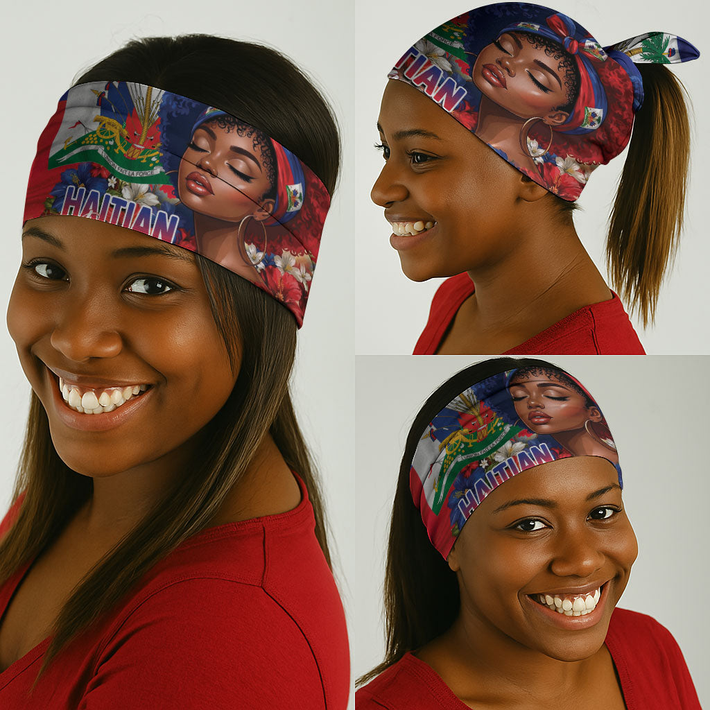 Haitian Princess Neck Gaiter Cultural Pride Floral Art