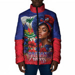 Haitian Princess Padded Jacket Cultural Pride Floral Art