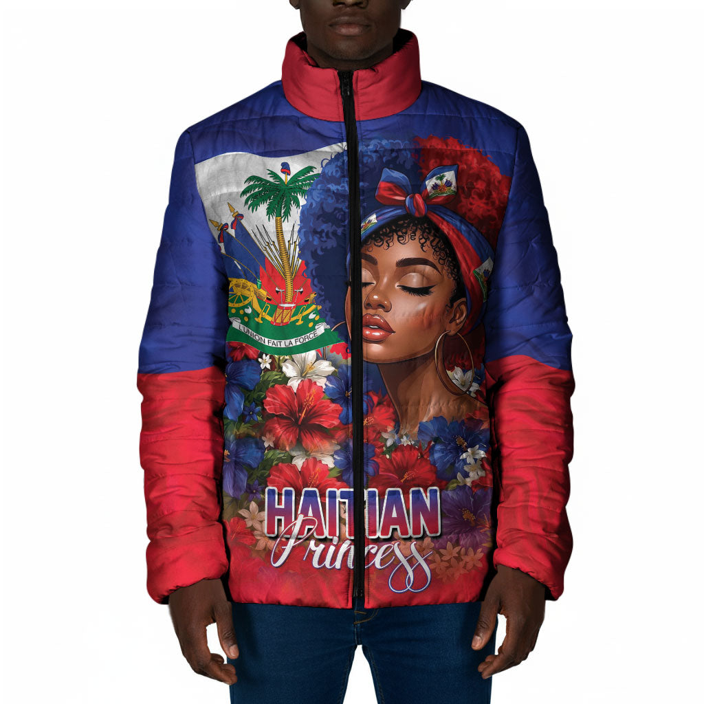 Haitian Princess Padded Jacket Cultural Pride Floral Art