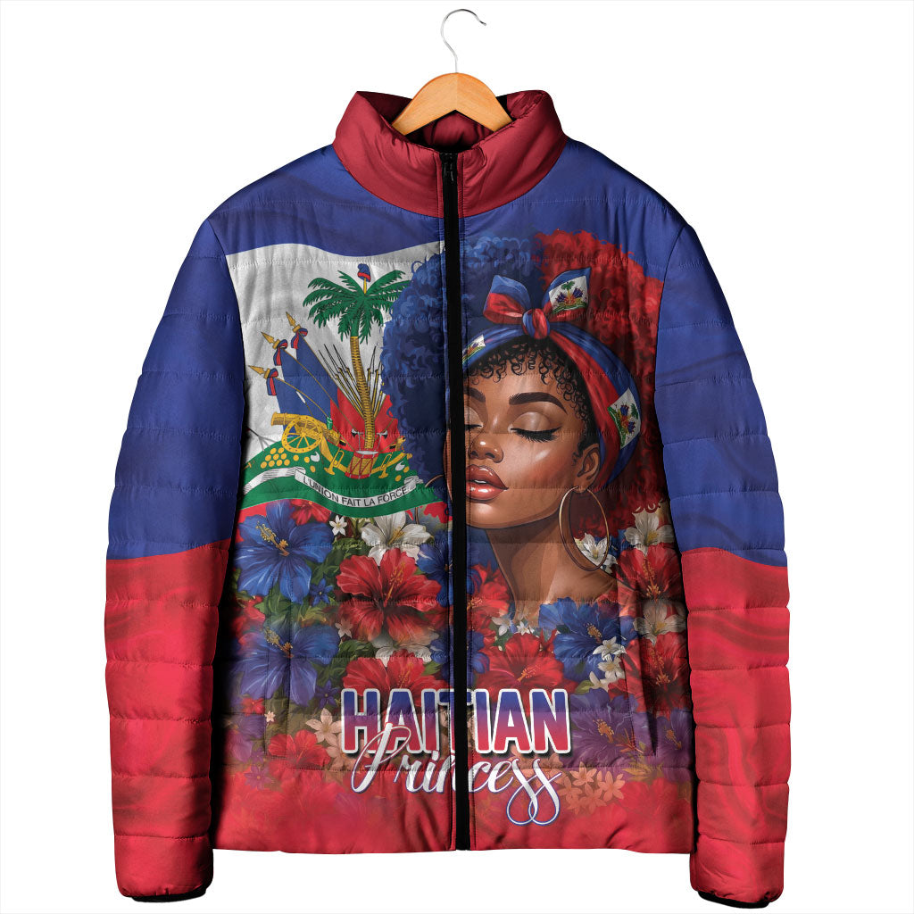 Haitian Princess Padded Jacket Cultural Pride Floral Art