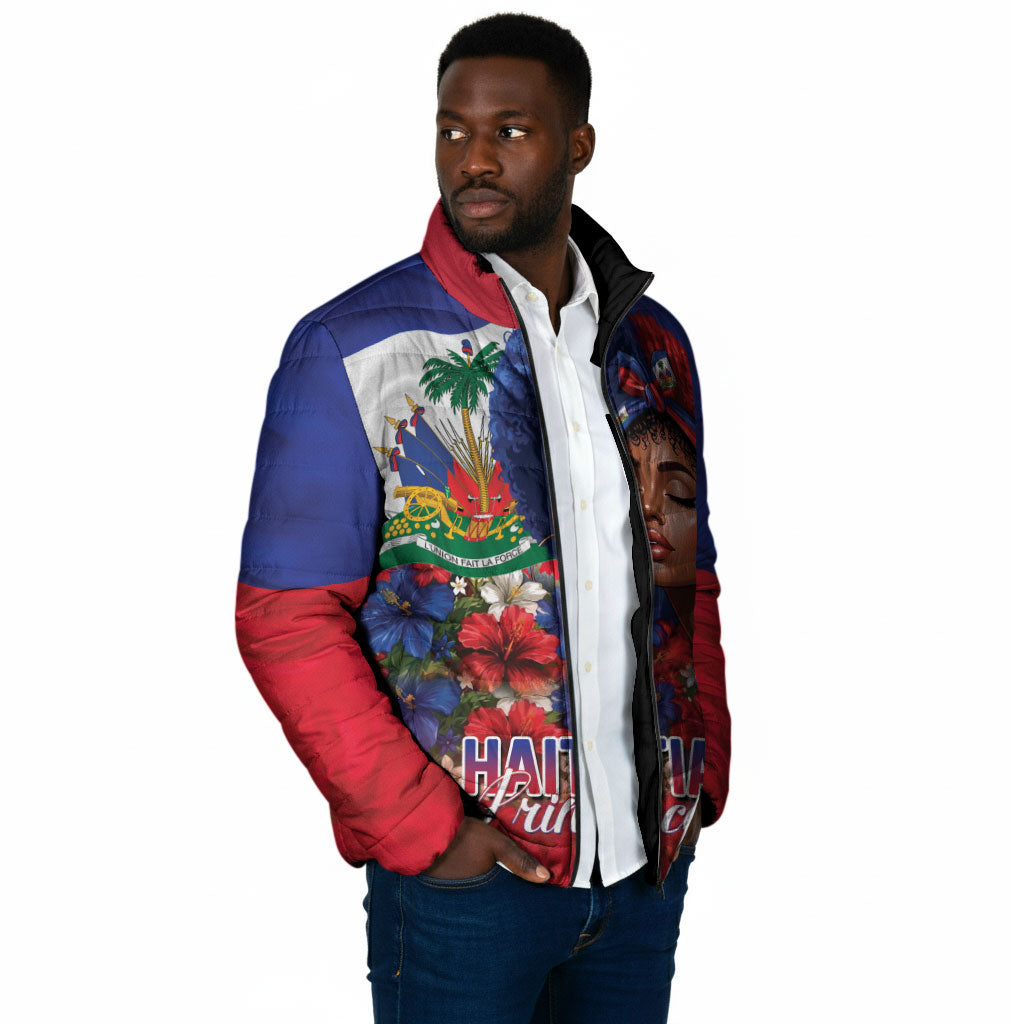 Haitian Princess Padded Jacket Cultural Pride Floral Art