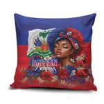 Haitian Princess Pillow Cover Cultural Pride Floral Art