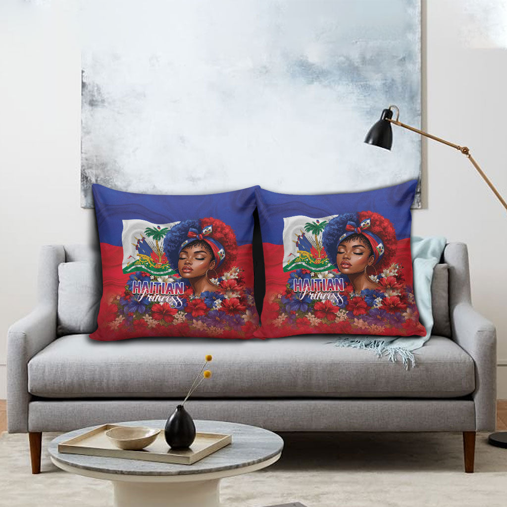 Haitian Princess Pillow Cover Cultural Pride Floral Art
