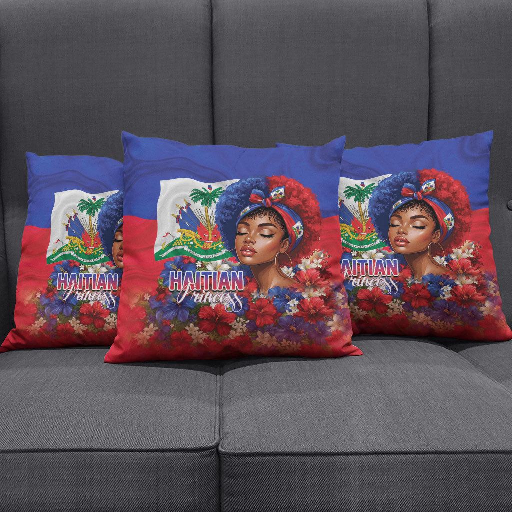Haitian Princess Pillow Cover Cultural Pride Floral Art