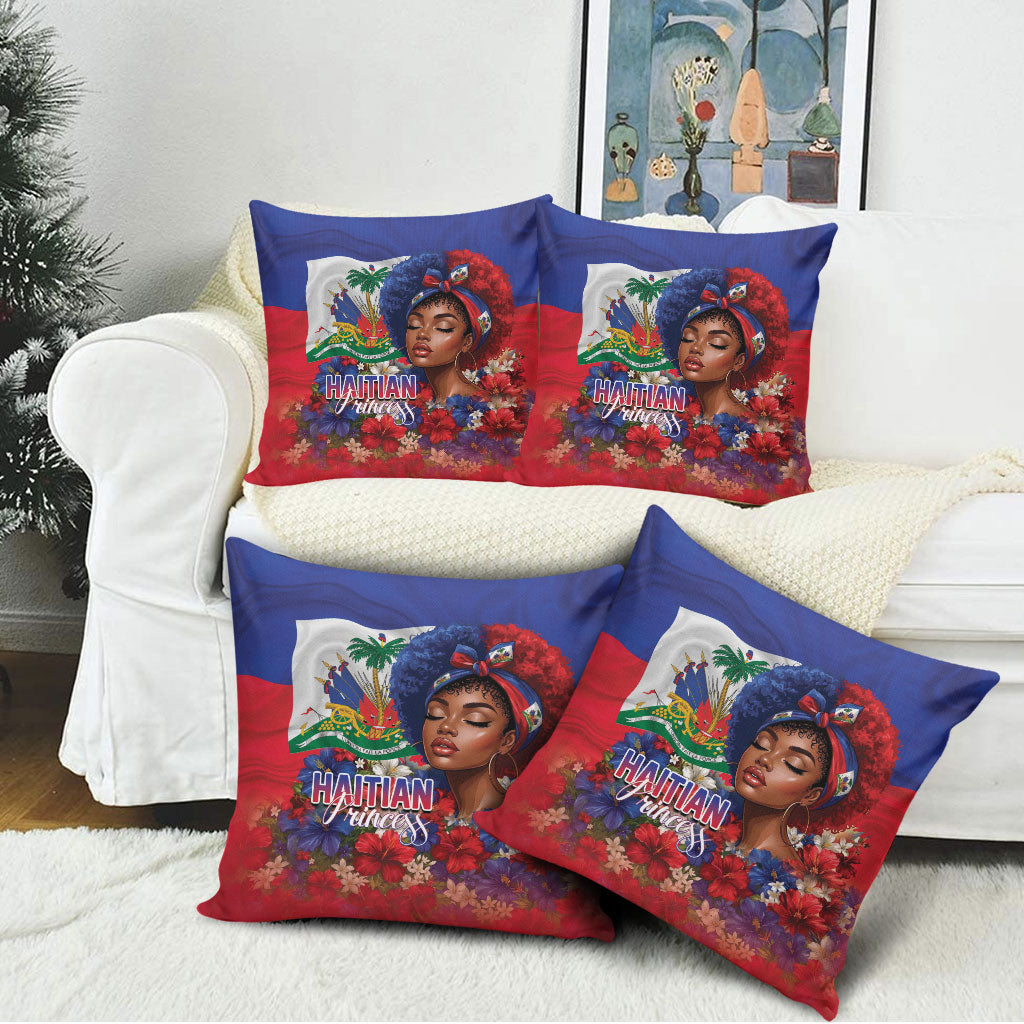 Haitian Princess Pillow Cover Cultural Pride Floral Art