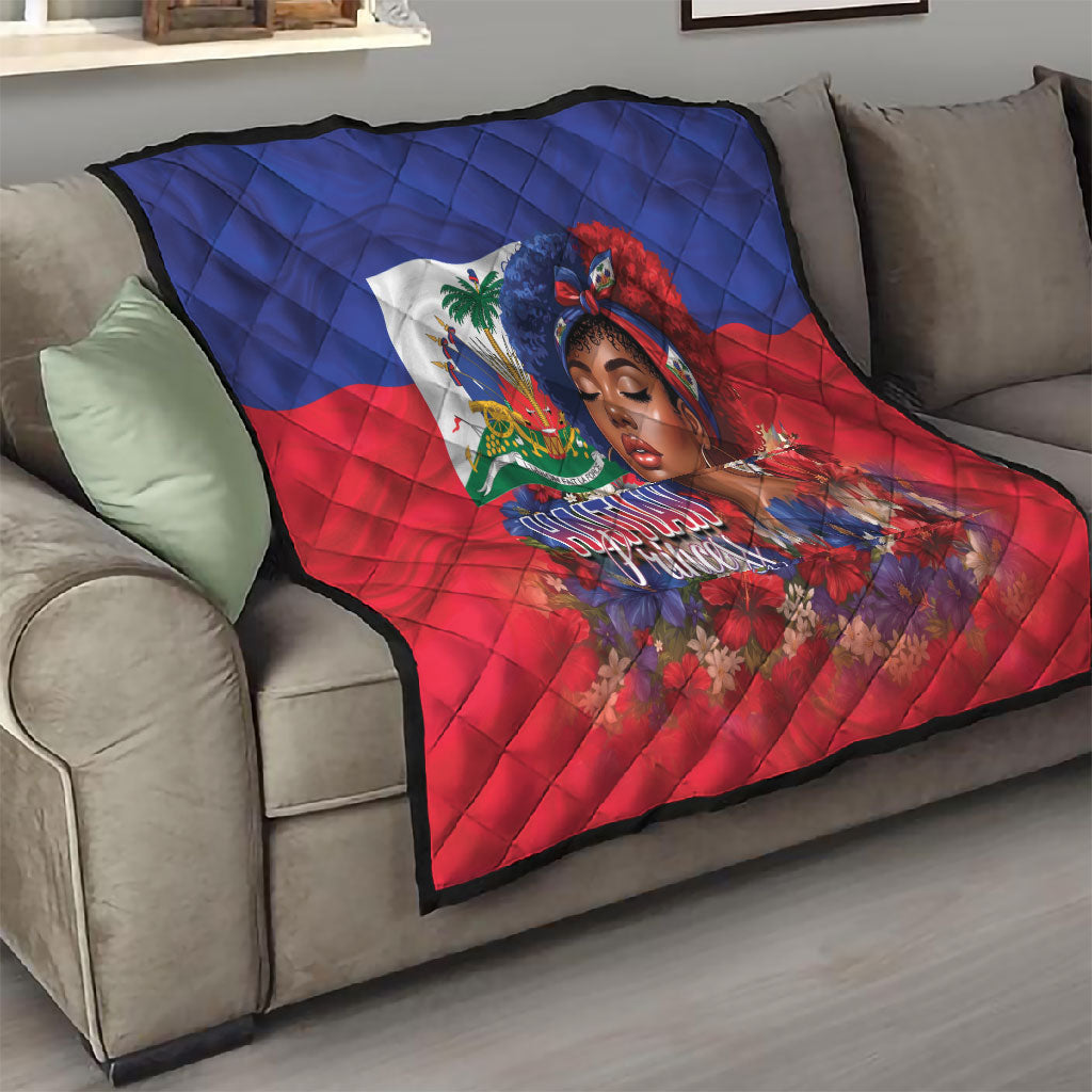 Haitian Princess Quilt Cultural Pride Floral Art