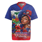 Haitian Princess Rugby Jersey Cultural Pride Floral Art