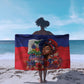 Haitian Princess Sarong Cultural Pride Floral Art