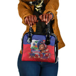 Haitian Princess Shoulder Handbag Cultural Pride Floral Art