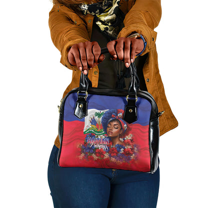 Haitian Princess Shoulder Handbag Cultural Pride Floral Art