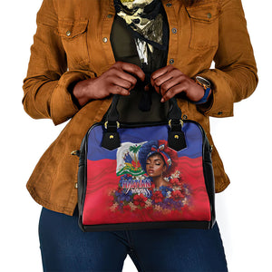Haitian Princess Shoulder Handbag Cultural Pride Floral Art