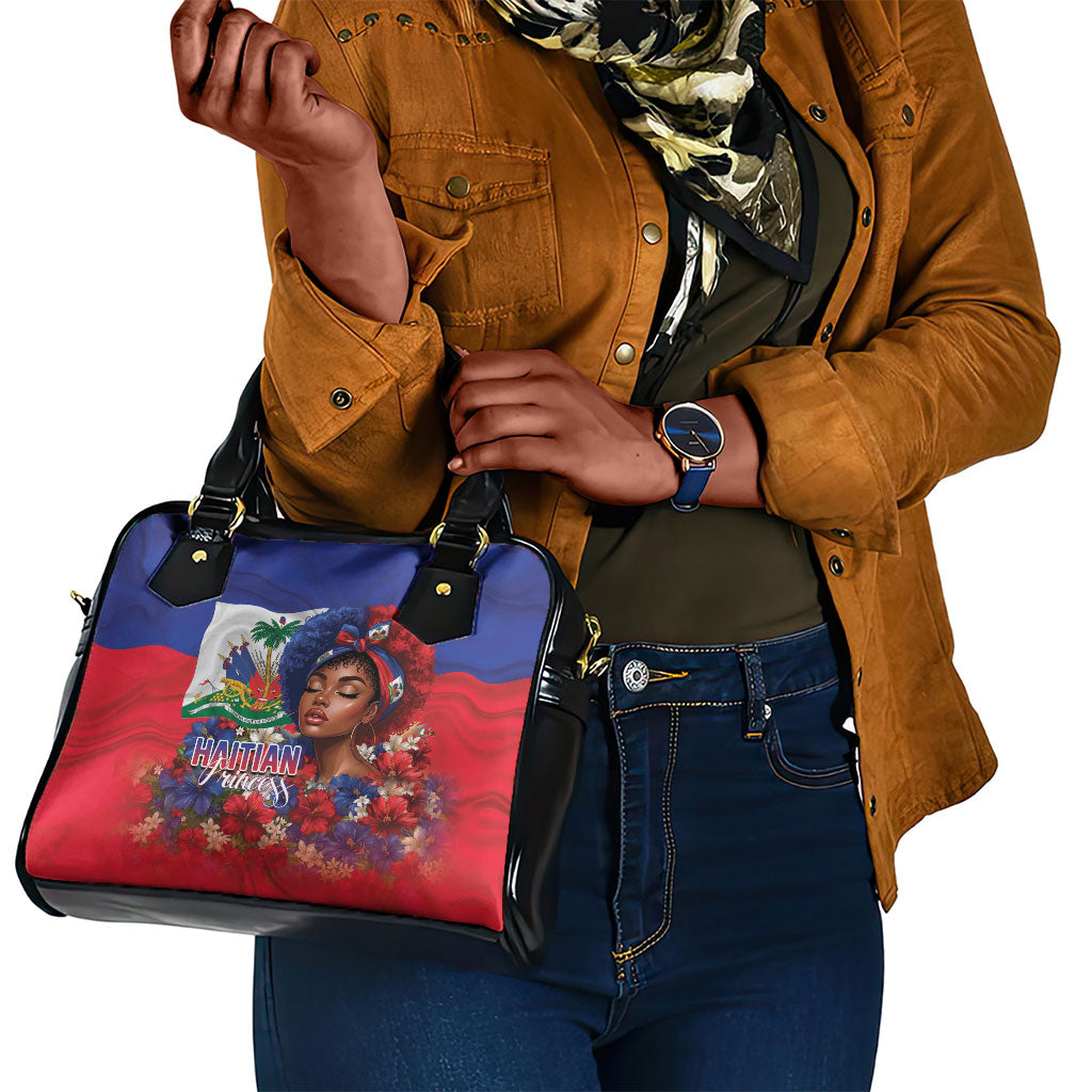 Haitian Princess Shoulder Handbag Cultural Pride Floral Art