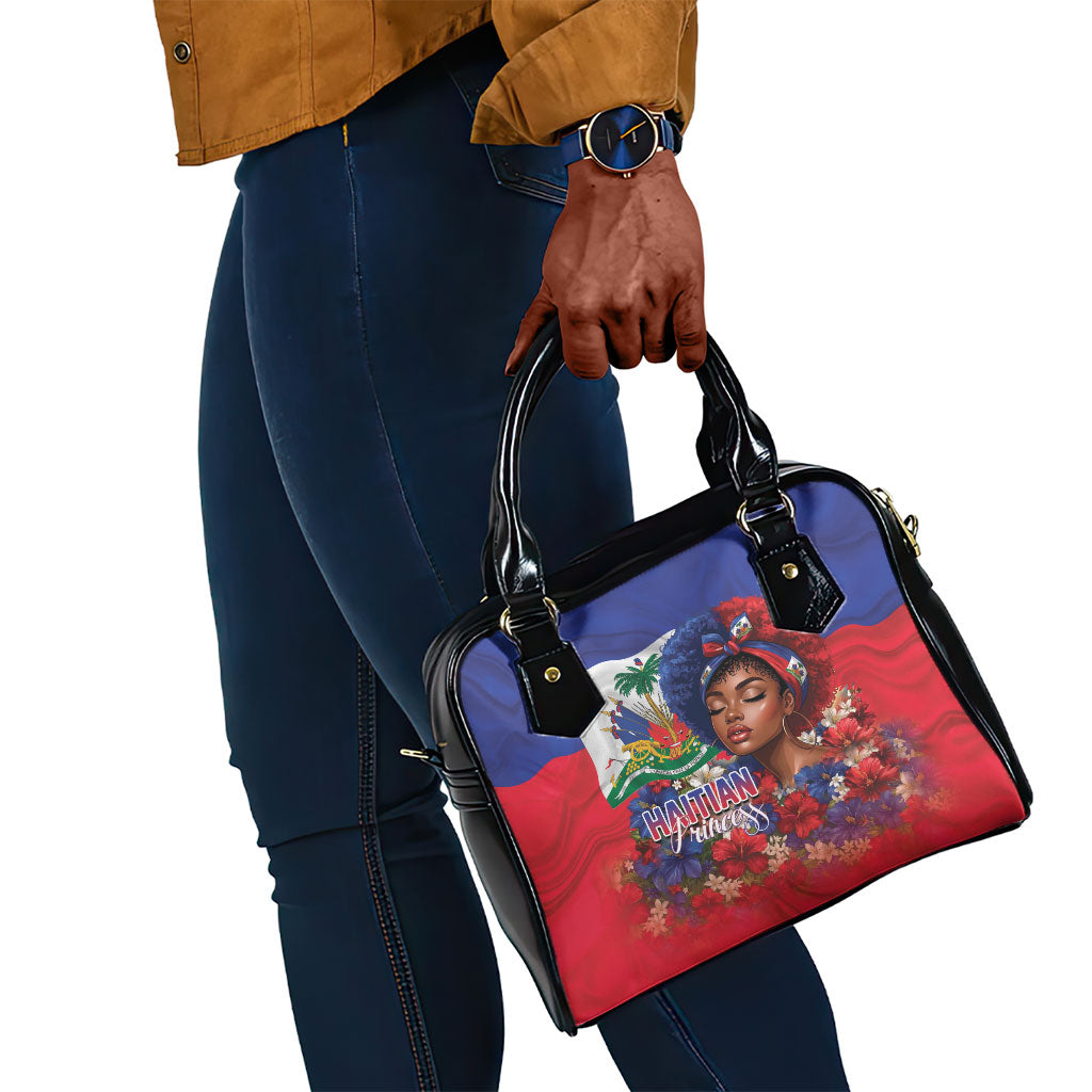 Haitian Princess Shoulder Handbag Cultural Pride Floral Art