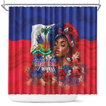 Haitian Princess Shower Curtain Cultural Pride Floral Art
