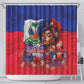 Haitian Princess Shower Curtain Cultural Pride Floral Art