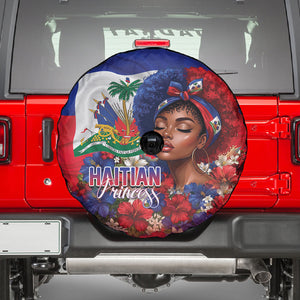 Haitian Princess Spare Tire Cover Cultural Pride Floral Art