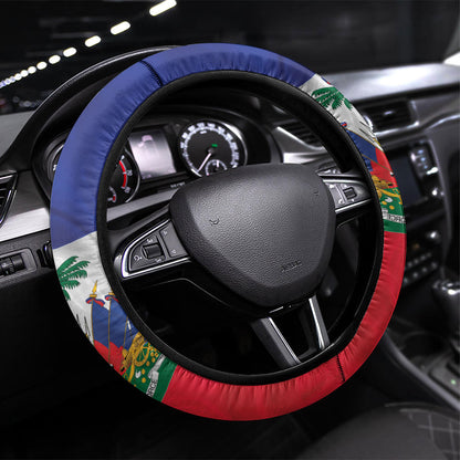 Haitian Princess Steering Wheel Cover Cultural Pride Floral Art