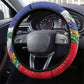 Haitian Princess Steering Wheel Cover Cultural Pride Floral Art