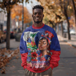 Haitian Princess Sweatshirt Cultural Pride Floral Art