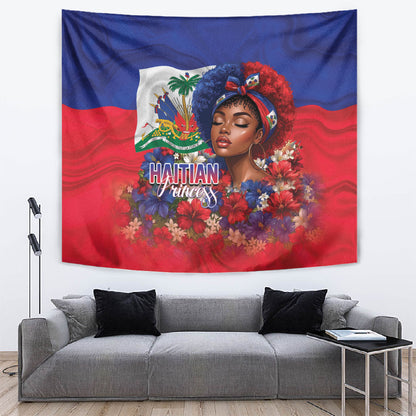 Haitian Princess Tapestry Cultural Pride Floral Art
