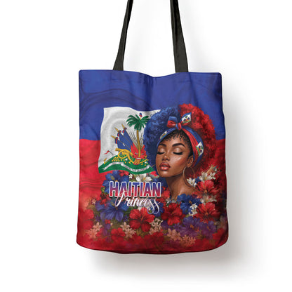 Haitian Princess Tote Bag Cultural Pride Floral Art