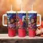 Haitian Princess Tumbler With Handle Cultural Pride Floral Art