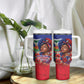 Haitian Princess Tumbler With Handle Cultural Pride Floral Art