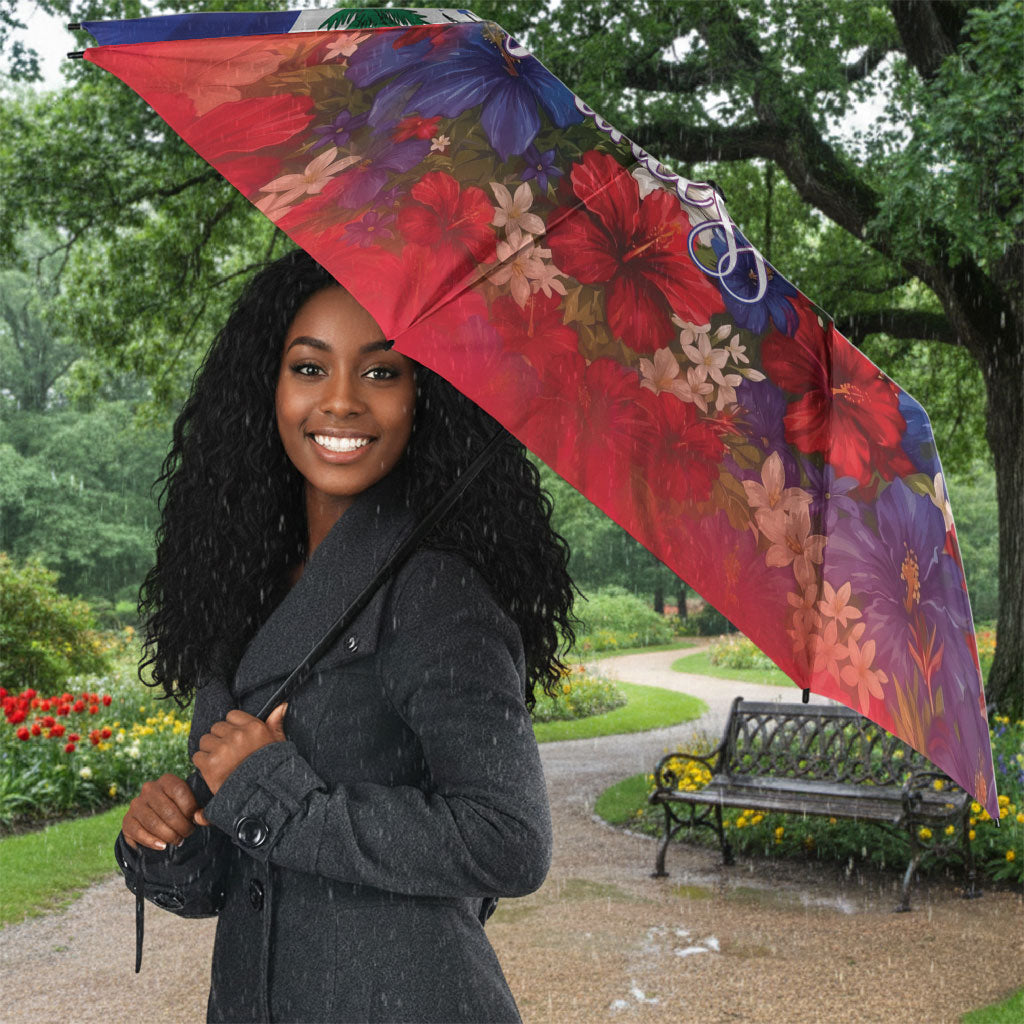 Haitian Princess Umbrella Cultural Pride Floral Art