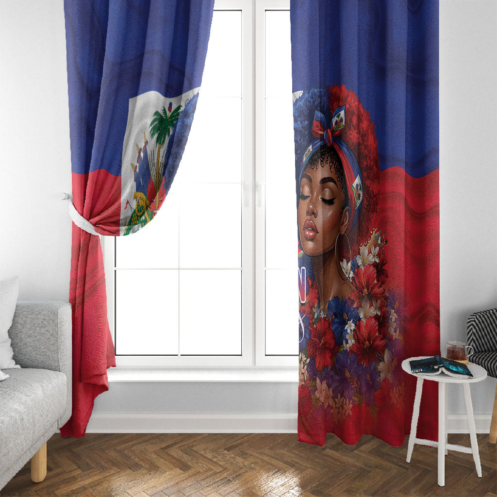 Haitian Princess Window Curtain Cultural Pride Floral Art