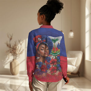 Haitian Princess Women Casual Shirt Cultural Pride Floral Art