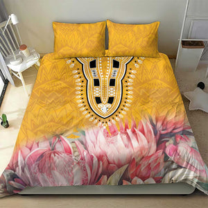 Africa Dashiki Bedding Set King Protea Floral Motif Patterns