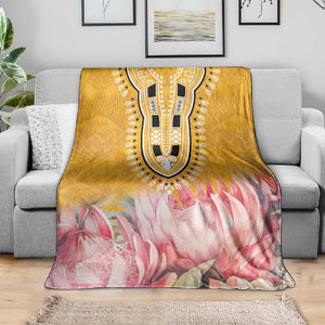 Africa Dashiki Blanket King Protea Floral Motif Patterns