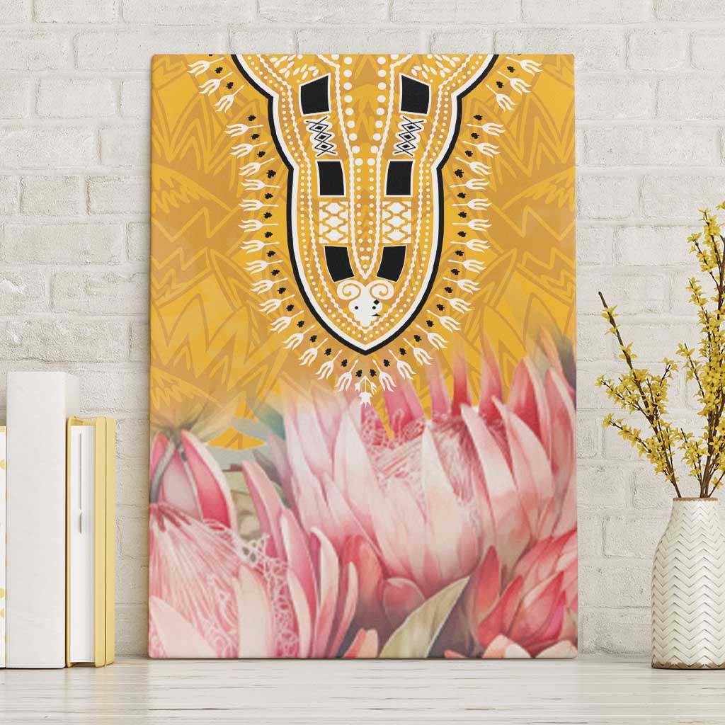 Africa Dashiki Canvas Wall Art King Protea Floral Motif Patterns