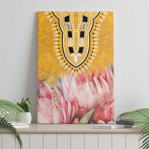 Africa Dashiki Canvas Wall Art King Protea Floral Motif Patterns