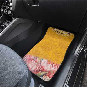 Africa Dashiki Car Mats King Protea Floral Motif Patterns