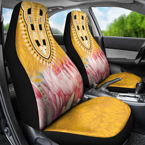 Africa Dashiki Car Seat Cover King Protea Floral Motif Patterns