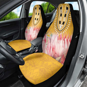 Africa Dashiki Car Seat Cover King Protea Floral Motif Patterns