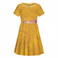 Africa Dashiki Kid Short Sleeve Dress King Protea Floral Motif Patterns