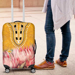 Africa Dashiki Luggage Cover King Protea Floral Motif Patterns