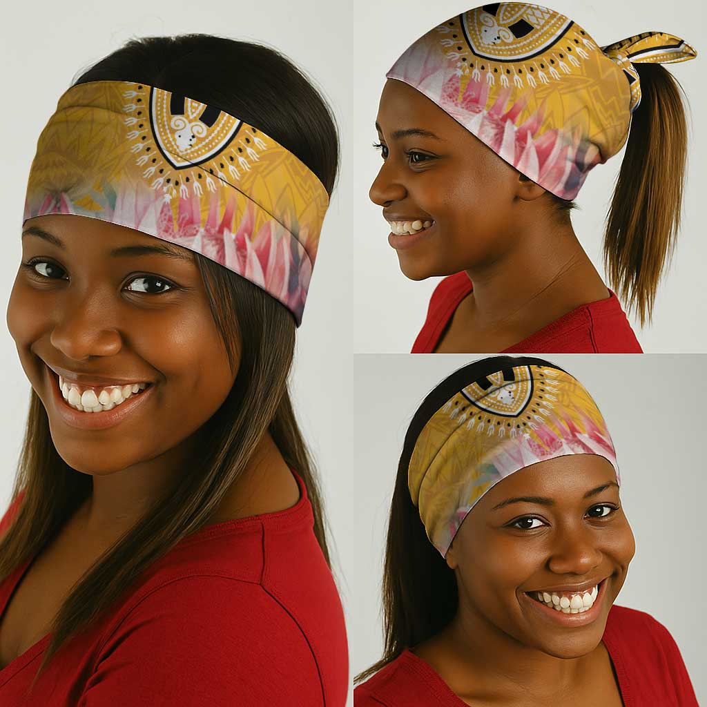 Africa Dashiki Neck Gaiter King Protea Floral Motif Patterns LT18