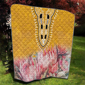 Africa Dashiki Quilt King Protea Floral Motif Patterns