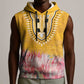 Africa Dashiki Sleeveless Hoodie King Protea Floral Motif Patterns - African Pride