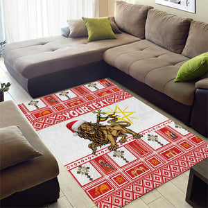 Personalized Ethiopia Melikam Gena Area Rug Merry Christmas Lion of Judah